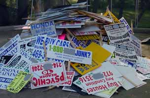 Pile of signs